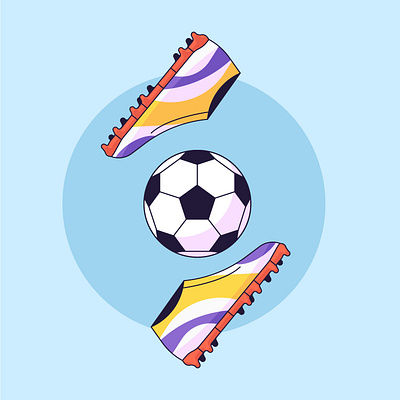 footbal branding design footbal graphic design icon illustration line minimal retro simple soccer ui