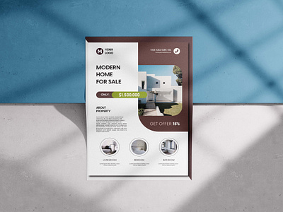 Modern home sale flyer adobe illustrator design flyer flyer template graphic design indesign modren flyer print solar panel flyer solar power flyer