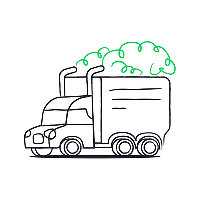 truck branding design graphic design icon illustration line minimal retro simple ui