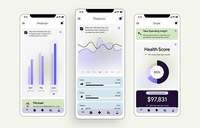 Personal Finance Management App app design clean design mobile app ui ui design ux ux design