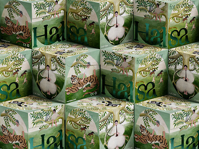 Halsa: Illustrations in Packaging 3d art branding color dieline graphic design illustrations logo motion design motion graphics packaging paintings pentawards typeface visual identity