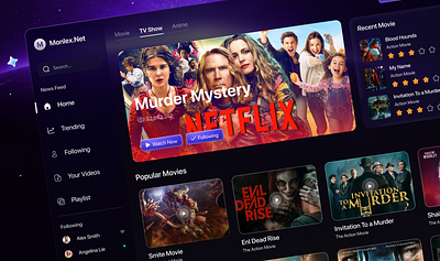 Monlex.Net - Movie Dashboard Design app design dashboard dashboard design hr rumen movie movie app movie dashboard movie design netflix netflix design netflix movie product product design trendy dashboard ui
