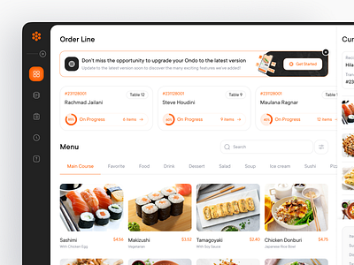 Ondo POS - Dashboard Cashier b2c cashier cashier dashboard clean dashboard design food pos pos dashboard product design restaurant saas ui web app website