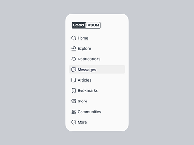 Sidebar with Hugeicons Pro component desktop figma plugin icon pack icon set iconography icons latest icons menu minimal nav bar sidebar sidebar design ui design web web app menu