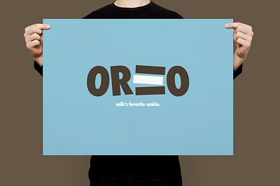 Oreo | Typographical Poster cookie font graphics illustration poster sans serif shapes simple text typography