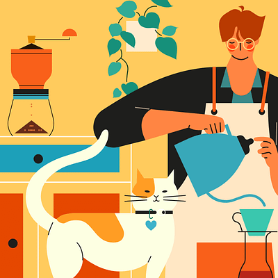 小园素作品 | 抱枕插画设计 design flat illustration vector
