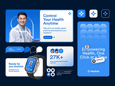 Meditalk : Online Health Consultation - Visual Identity ai animation brand brand design brand guideline branding consultation graphic graphic design healthcare identity identity design logo logo design marketing motion graphics online chat social media visual branding visual identity